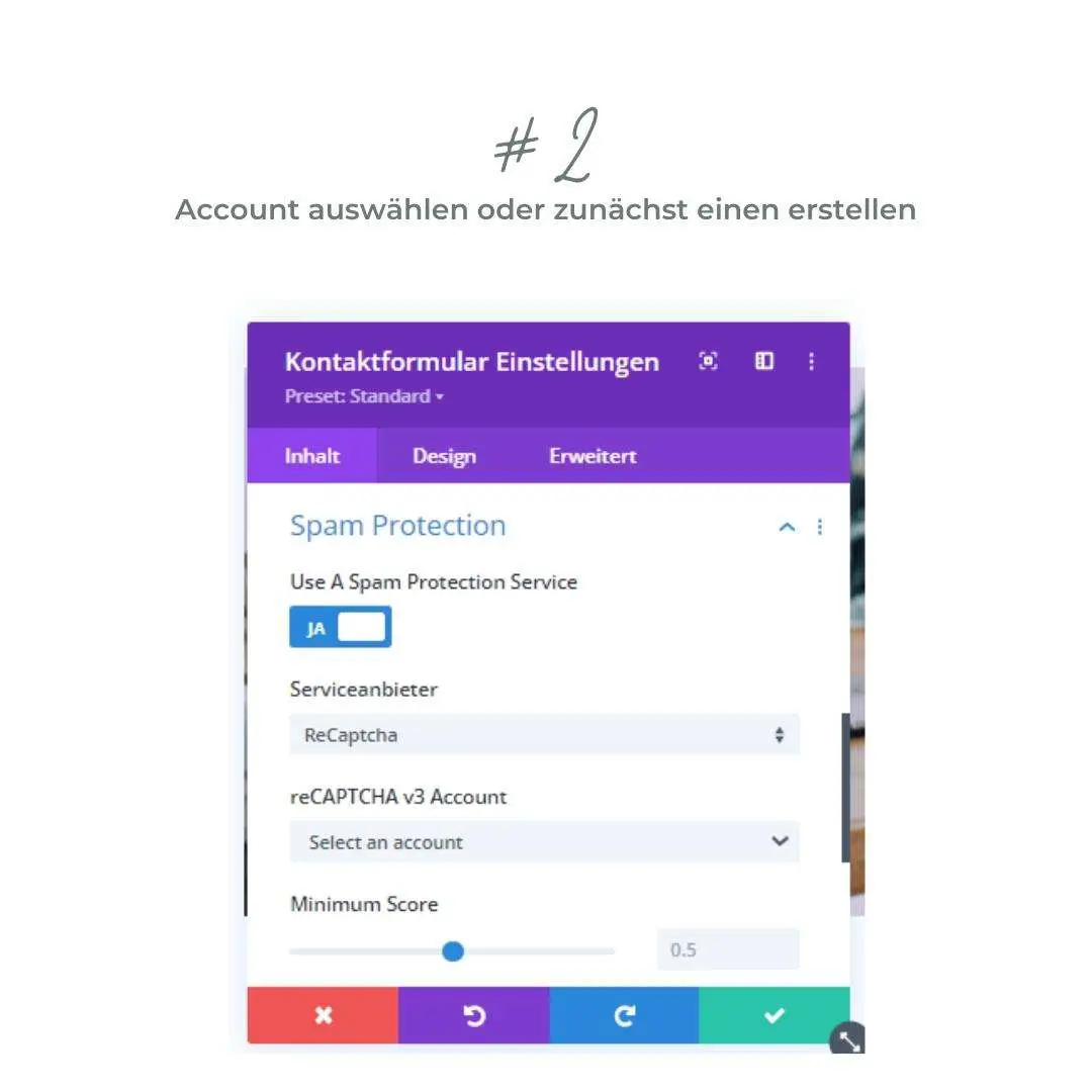 Recaptcha Kontaktformular Divi WordPress