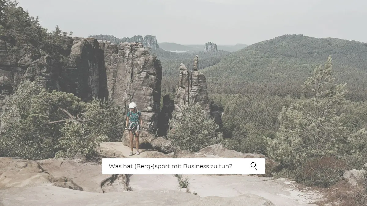Suchmaschine Was hat Bergsport mit Business zu tun