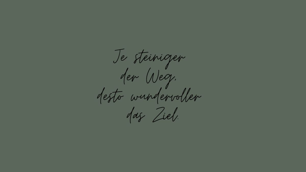 WP Zitat Je steiniger der Weg