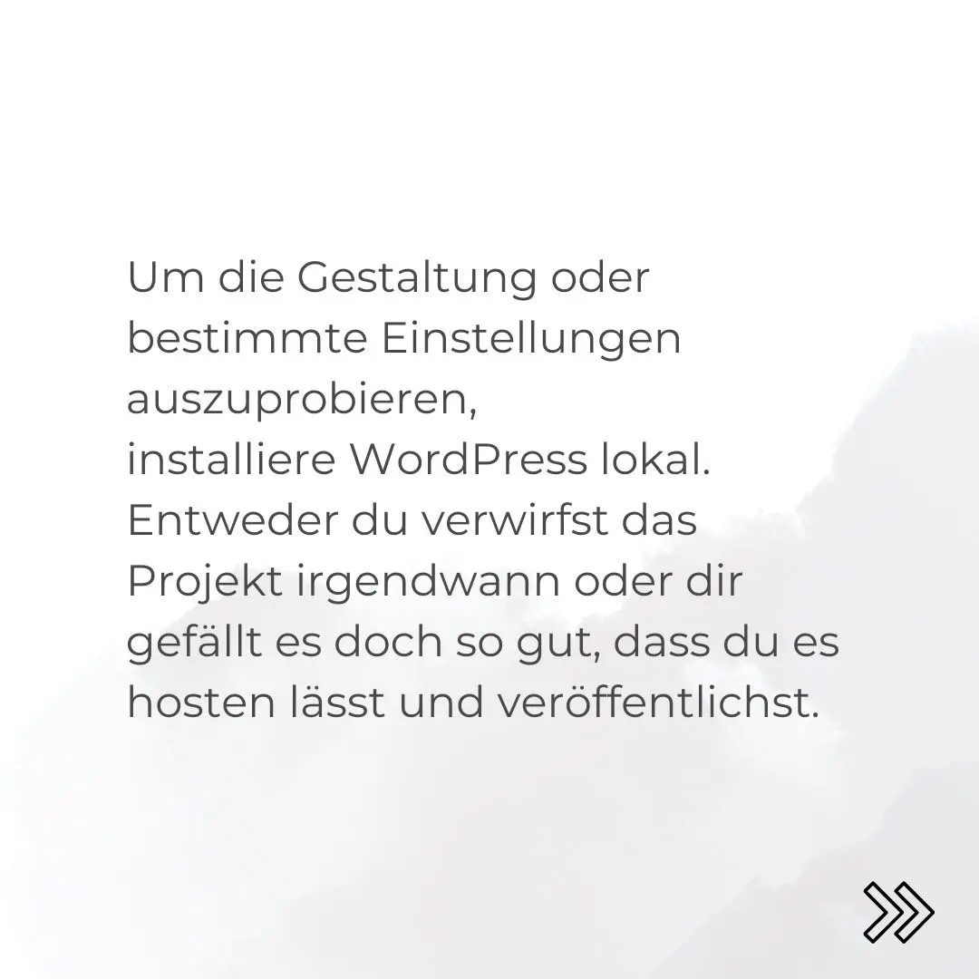 WordPress Tipps lokale Installation