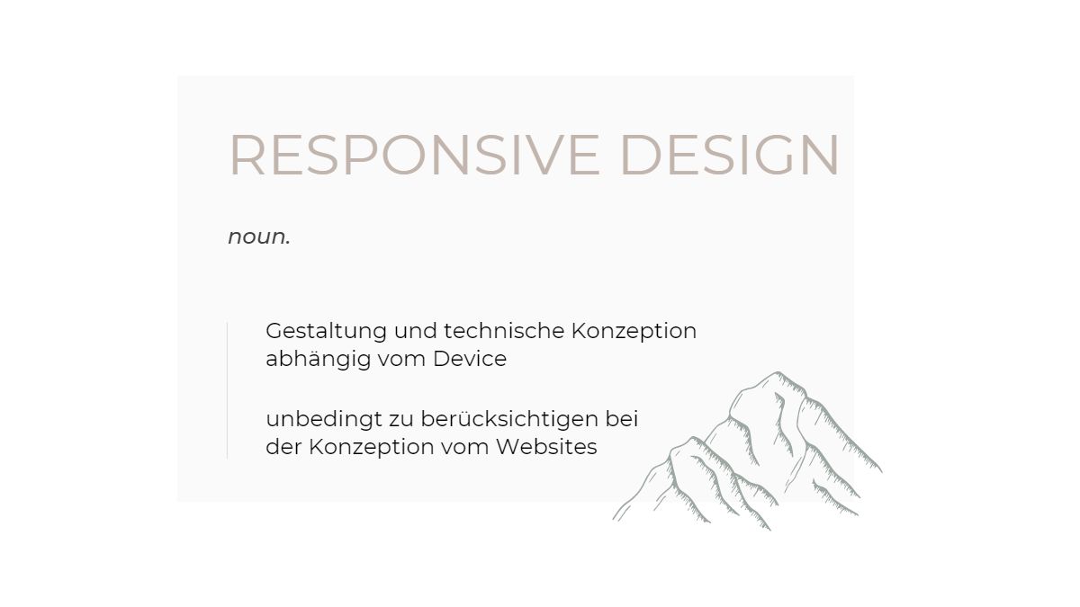 Wörterbuchauszug für responsive design