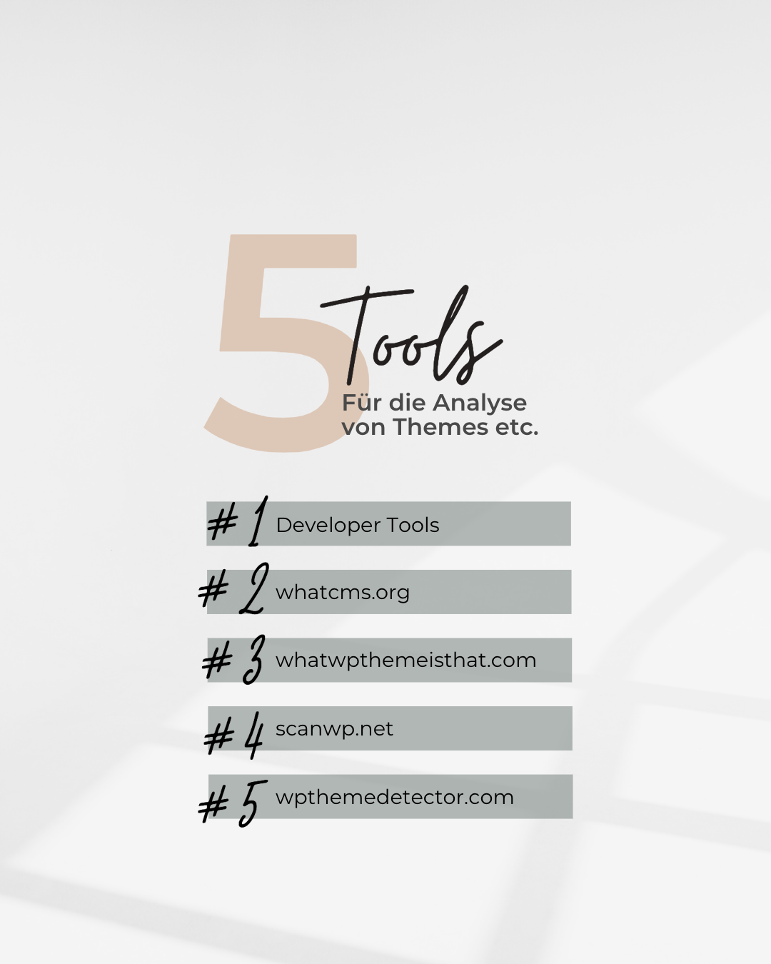 Tools für Analyse von Themes