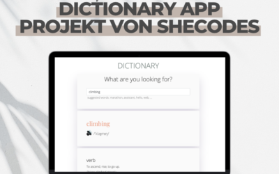 Projekt: Dictionary App (selbst gecodet mit React und API-Anbindung)
