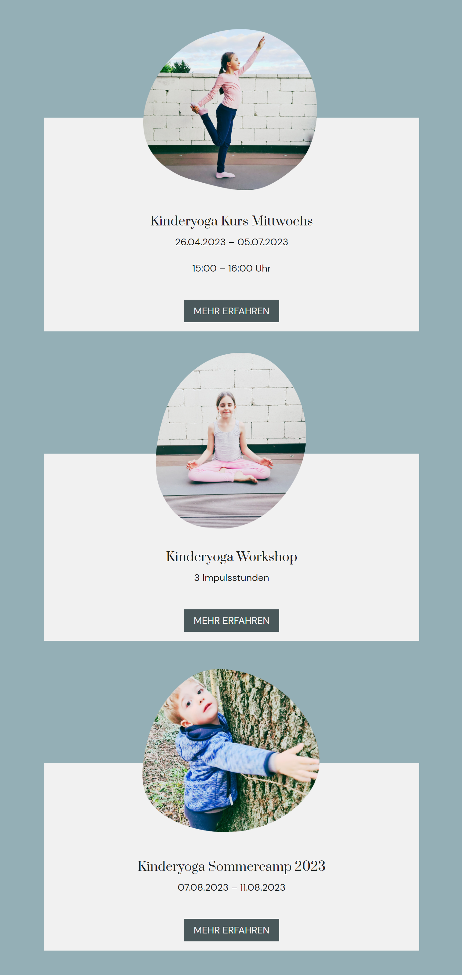 Projekt Little Monkey Yoga Website Divi 6
