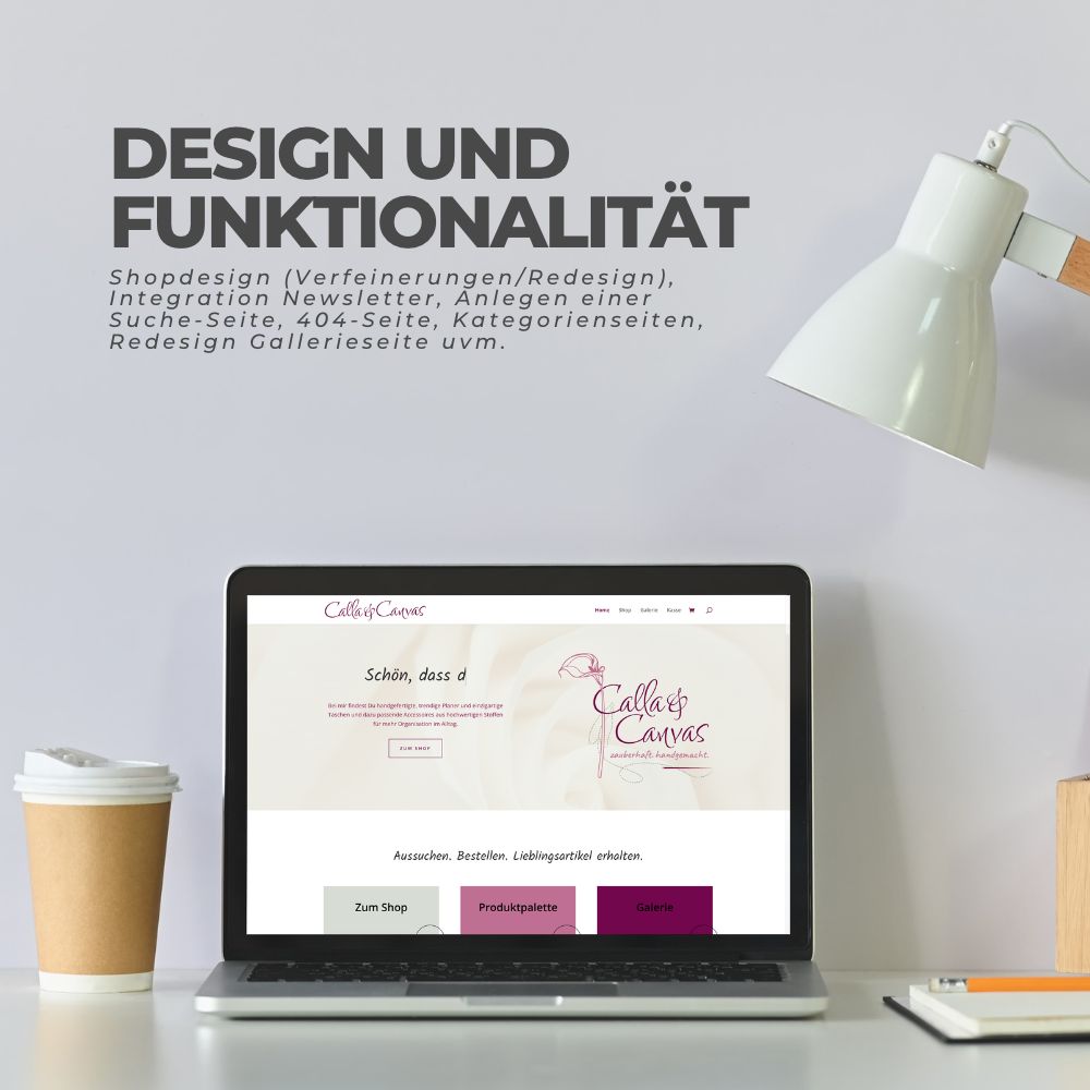 Laptop Mockup, Darstellung Unterstützung Onlineshop