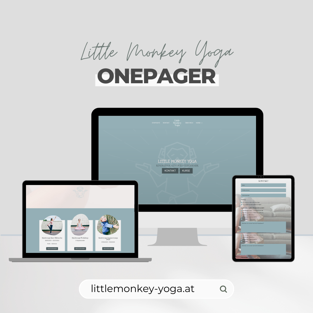 Projekt Website Little Monkey Yoga 1