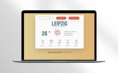 Projektvorstellung: Wetter App (selbst gecodet mit React und API-Anbindung)