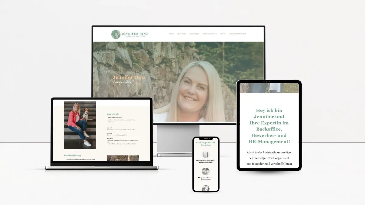 Wordpress Elementor Projekt onepager Jennifer Hinz