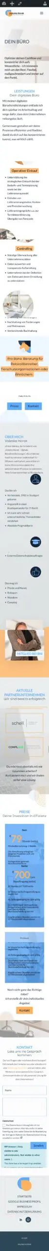 Screenshot mobil Valeska Oneager