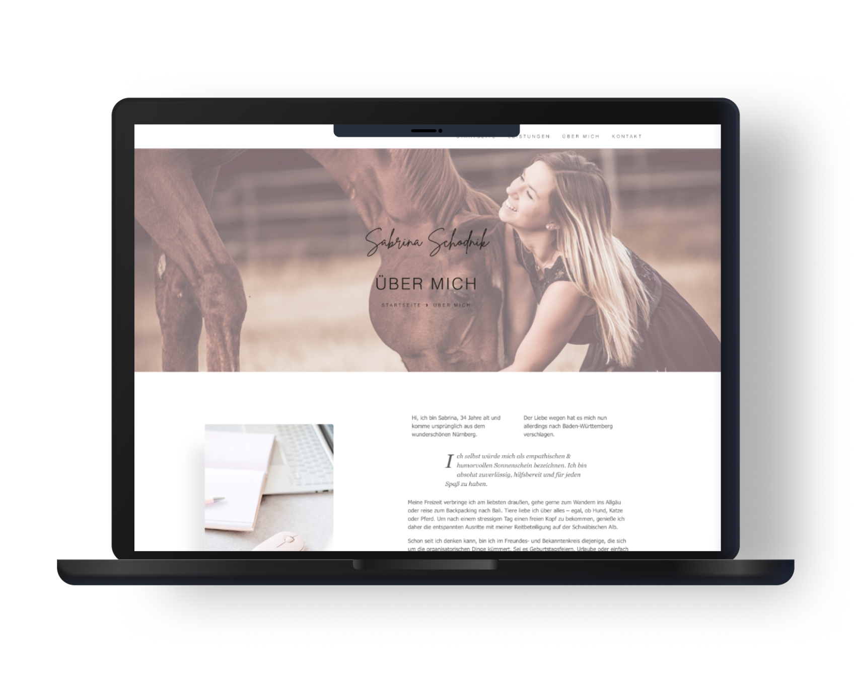 Mockup Mobil-1 Mockup Laptop mit Screenshot Website
