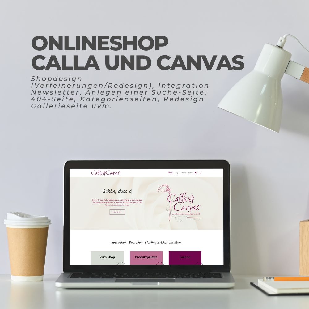 Projekt Onlineshop Divi WordPress Website 1
