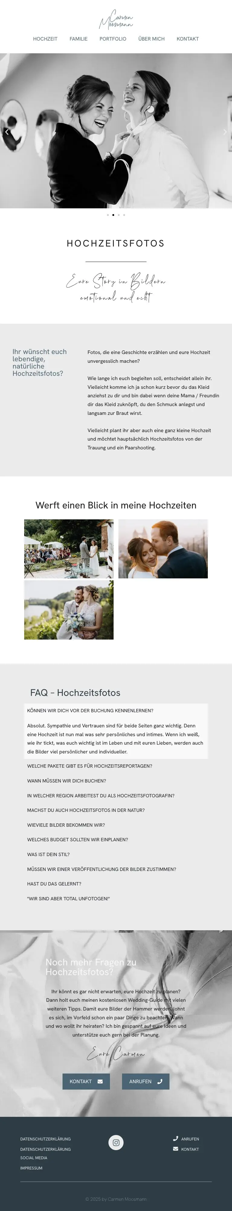 Mockup Website Hochzeit Carmen Moosmann Tablet