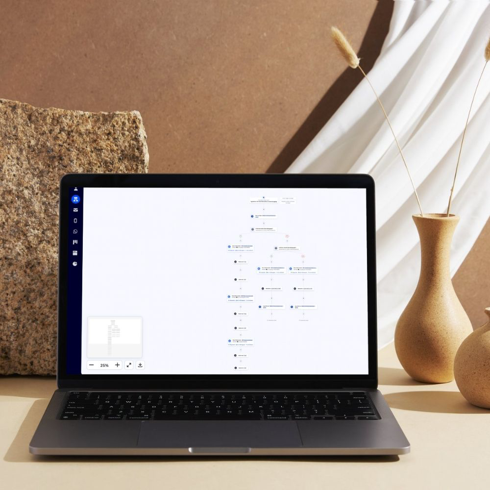E-Mail-Marketing Willkommensautomation auf Laptop