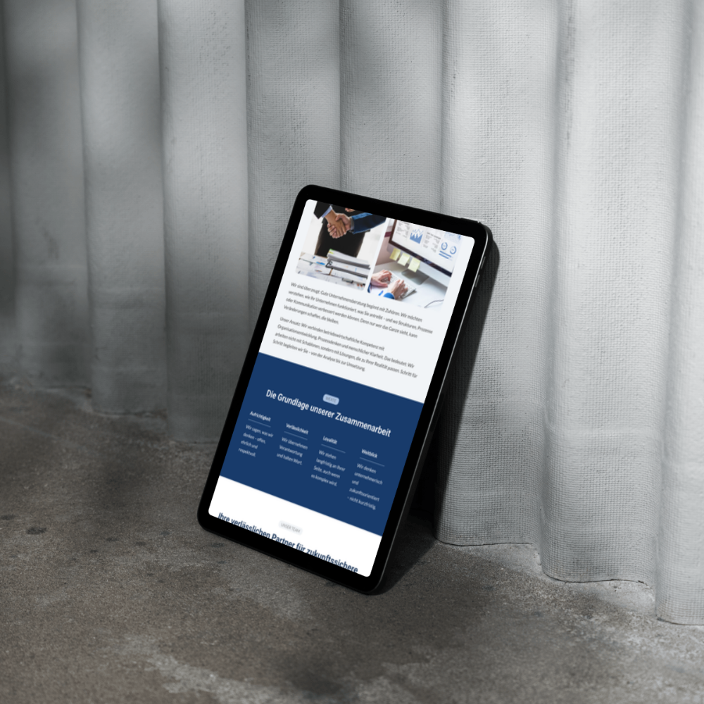 Tablet mit Website erstellt von Katja (2)