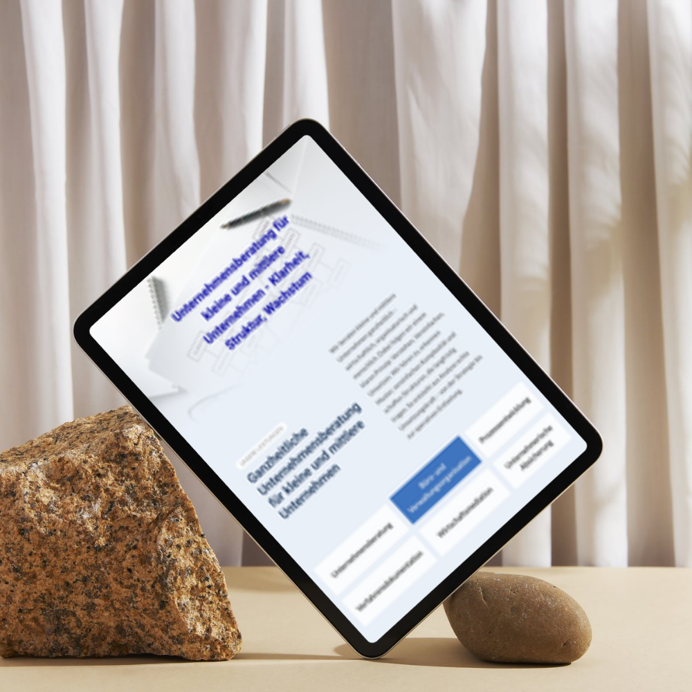 Tablet mit Website erstellt von Katja
