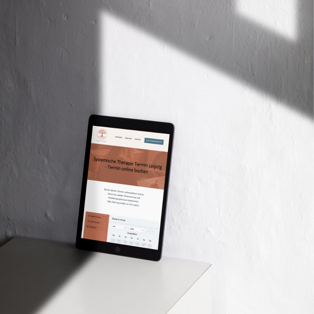 Website Coaching und Therapie auf Tablet Website Coaching und Therapie auf Tablet